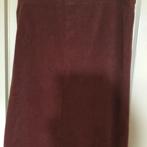 Lands End pull-on rust corduroy skirt sz M